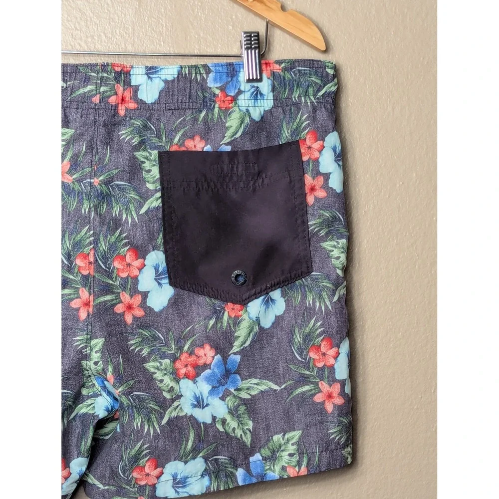Hollister Swim Trunks Men Size M Multi Floral Tropical Board Shorts‎ Beachwear